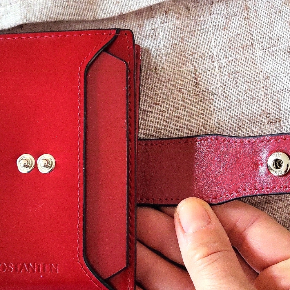 Bostanten elegant Red Leather Wallet - Picture 8 of 8
